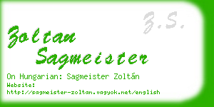 zoltan sagmeister business card