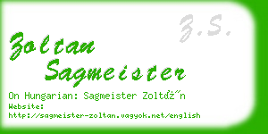 zoltan sagmeister business card